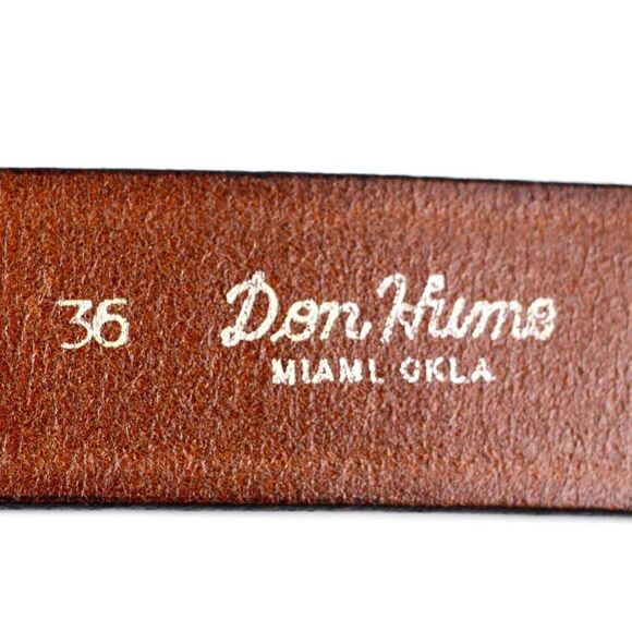 Don Hume SADDLE BLACK GENUINE LEATHER 1.5"Wd CASUAL DRESS MEN'S BELT Sz 36 (G35 - Picture 6 of 12